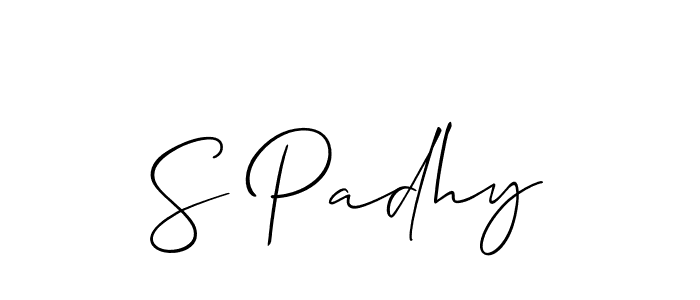 How to make S Padhy signature? Allison_Script is a professional autograph style. Create handwritten signature for S Padhy name. S Padhy signature style 2 images and pictures png