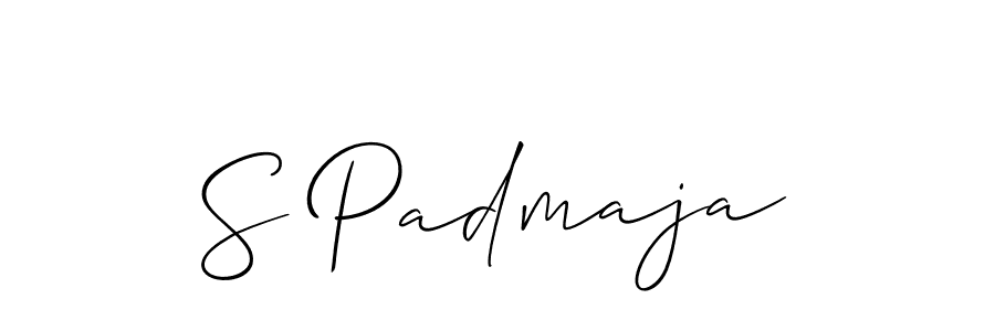 S Padmaja stylish signature style. Best Handwritten Sign (Allison_Script) for my name. Handwritten Signature Collection Ideas for my name S Padmaja. S Padmaja signature style 2 images and pictures png