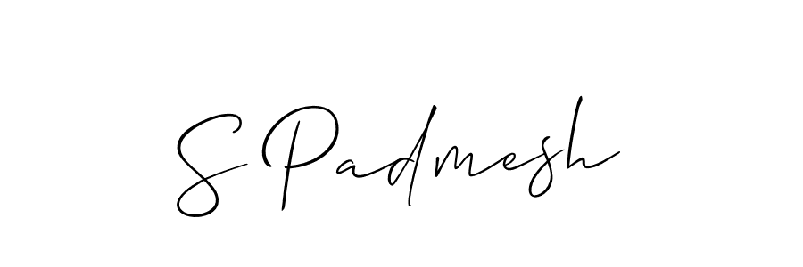 Create a beautiful signature design for name S Padmesh. With this signature (Allison_Script) fonts, you can make a handwritten signature for free. S Padmesh signature style 2 images and pictures png