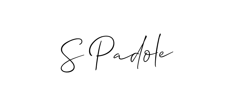 Create a beautiful signature design for name S Padole. With this signature (Allison_Script) fonts, you can make a handwritten signature for free. S Padole signature style 2 images and pictures png