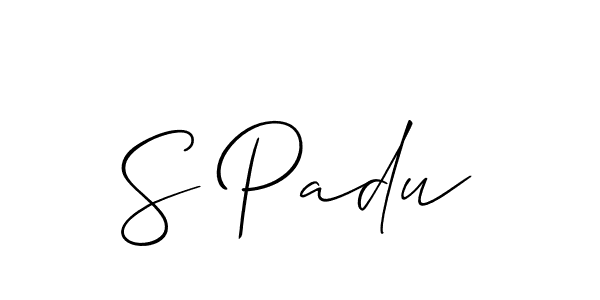 It looks lik you need a new signature style for name S Padu. Design unique handwritten (Allison_Script) signature with our free signature maker in just a few clicks. S Padu signature style 2 images and pictures png