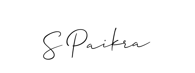 S Paikra stylish signature style. Best Handwritten Sign (Allison_Script) for my name. Handwritten Signature Collection Ideas for my name S Paikra. S Paikra signature style 2 images and pictures png