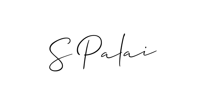 Allison_Script is a professional signature style that is perfect for those who want to add a touch of class to their signature. It is also a great choice for those who want to make their signature more unique. Get S Palai name to fancy signature for free. S Palai signature style 2 images and pictures png