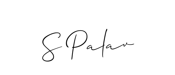 How to make S Palav name signature. Use Allison_Script style for creating short signs online. This is the latest handwritten sign. S Palav signature style 2 images and pictures png