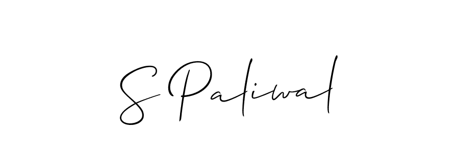 Also we have S Paliwal name is the best signature style. Create professional handwritten signature collection using Allison_Script autograph style. S Paliwal signature style 2 images and pictures png