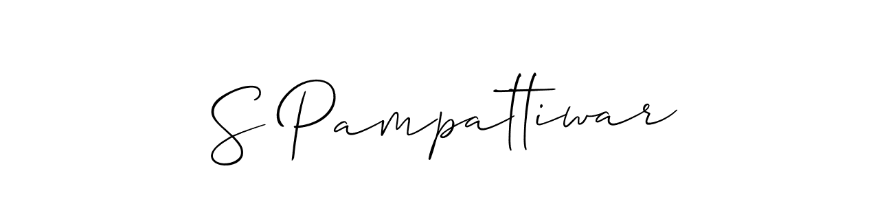 Similarly Allison_Script is the best handwritten signature design. Signature creator online .You can use it as an online autograph creator for name S Pampattiwar. S Pampattiwar signature style 2 images and pictures png