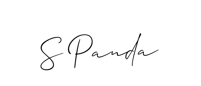 Use a signature maker to create a handwritten signature online. With this signature software, you can design (Allison_Script) your own signature for name S Panda. S Panda signature style 2 images and pictures png