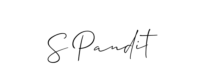 How to make S Pandit signature? Allison_Script is a professional autograph style. Create handwritten signature for S Pandit name. S Pandit signature style 2 images and pictures png