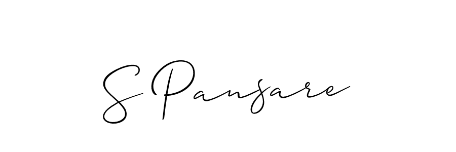 You should practise on your own different ways (Allison_Script) to write your name (S Pansare) in signature. don't let someone else do it for you. S Pansare signature style 2 images and pictures png