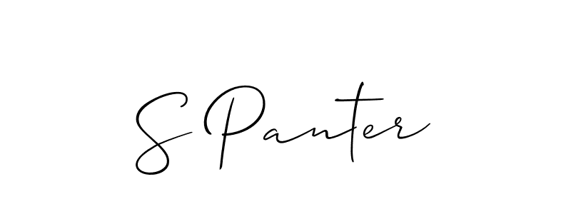 Make a short S Panter signature style. Manage your documents anywhere anytime using Allison_Script. Create and add eSignatures, submit forms, share and send files easily. S Panter signature style 2 images and pictures png