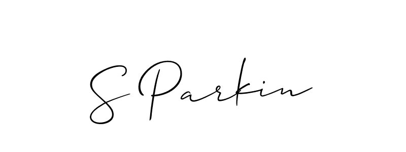 Design your own signature with our free online signature maker. With this signature software, you can create a handwritten (Allison_Script) signature for name S Parkin. S Parkin signature style 2 images and pictures png