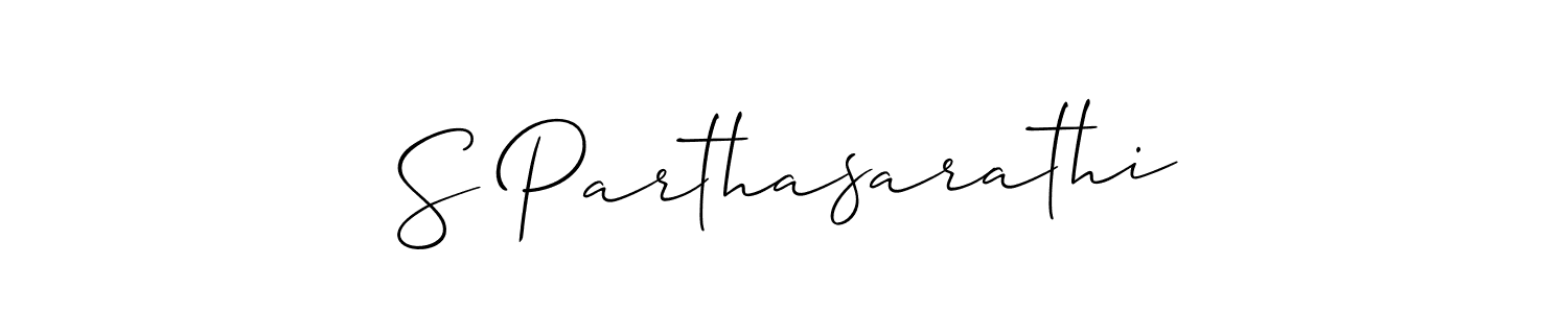 S Parthasarathi stylish signature style. Best Handwritten Sign (Allison_Script) for my name. Handwritten Signature Collection Ideas for my name S Parthasarathi. S Parthasarathi signature style 2 images and pictures png