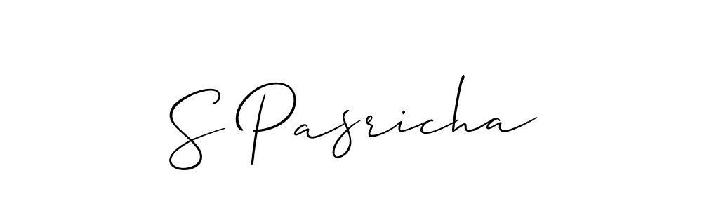 It looks lik you need a new signature style for name S Pasricha. Design unique handwritten (Allison_Script) signature with our free signature maker in just a few clicks. S Pasricha signature style 2 images and pictures png