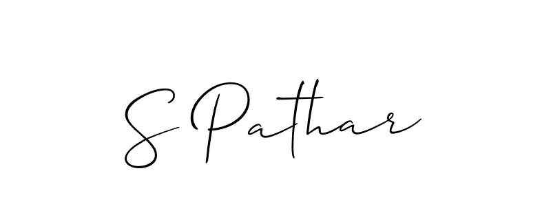 How to Draw S Pathar signature style? Allison_Script is a latest design signature styles for name S Pathar. S Pathar signature style 2 images and pictures png