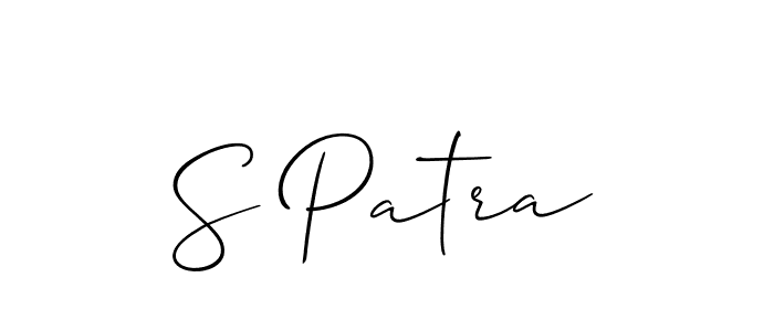 How to make S Patra name signature. Use Allison_Script style for creating short signs online. This is the latest handwritten sign. S Patra signature style 2 images and pictures png