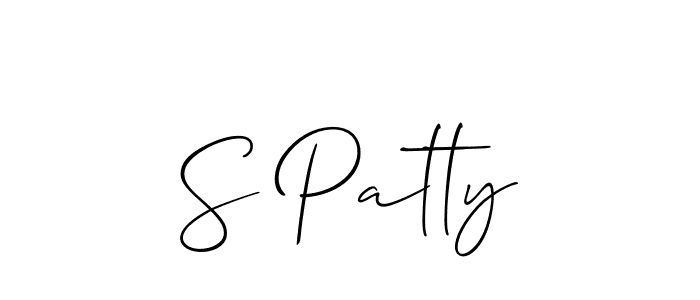 How to make S Patty name signature. Use Allison_Script style for creating short signs online. This is the latest handwritten sign. S Patty signature style 2 images and pictures png
