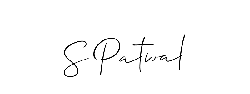 You should practise on your own different ways (Allison_Script) to write your name (S Patwal) in signature. don't let someone else do it for you. S Patwal signature style 2 images and pictures png