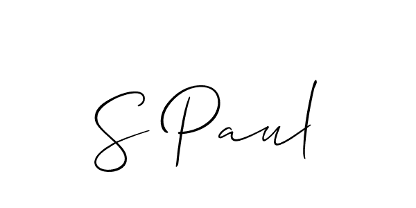 Also You can easily find your signature by using the search form. We will create S Paul name handwritten signature images for you free of cost using Allison_Script sign style. S Paul signature style 2 images and pictures png