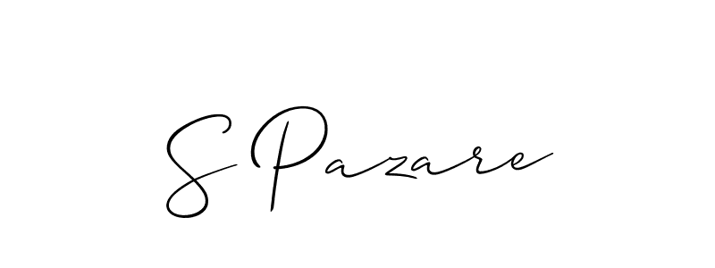 Use a signature maker to create a handwritten signature online. With this signature software, you can design (Allison_Script) your own signature for name S Pazare. S Pazare signature style 2 images and pictures png