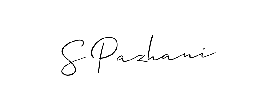 How to Draw S Pazhani signature style? Allison_Script is a latest design signature styles for name S Pazhani. S Pazhani signature style 2 images and pictures png