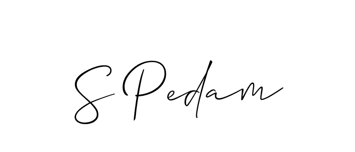 Make a short S Pedam signature style. Manage your documents anywhere anytime using Allison_Script. Create and add eSignatures, submit forms, share and send files easily. S Pedam signature style 2 images and pictures png
