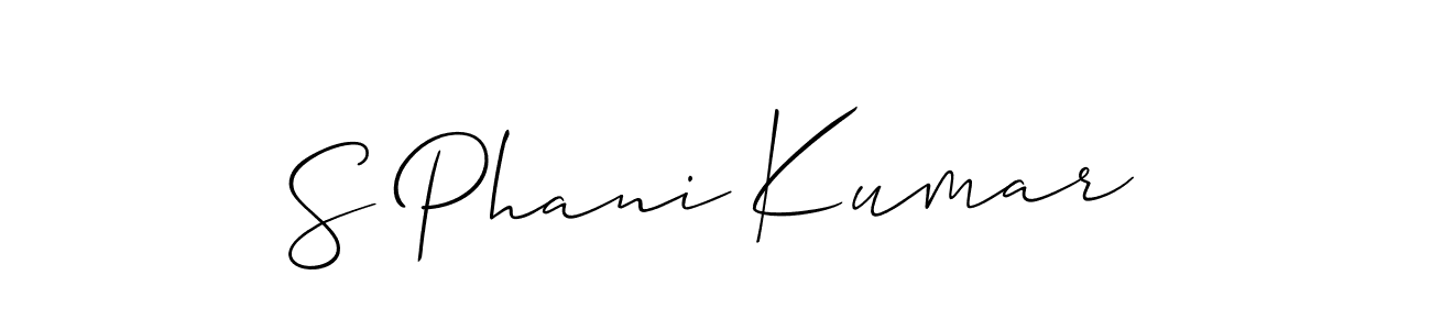 Similarly Allison_Script is the best handwritten signature design. Signature creator online .You can use it as an online autograph creator for name S Phani Kumar. S Phani Kumar signature style 2 images and pictures png