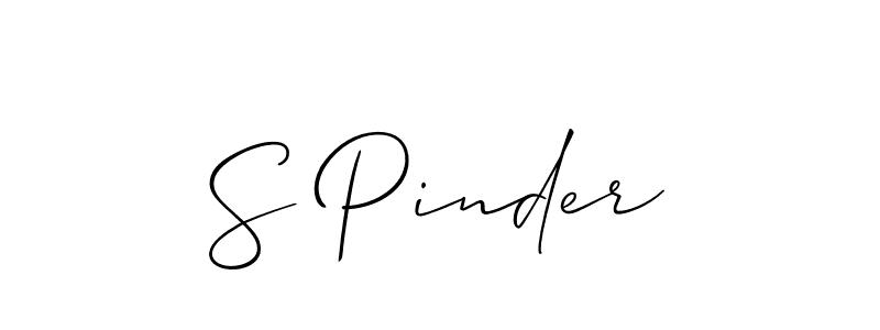 Make a short S Pinder signature style. Manage your documents anywhere anytime using Allison_Script. Create and add eSignatures, submit forms, share and send files easily. S Pinder signature style 2 images and pictures png