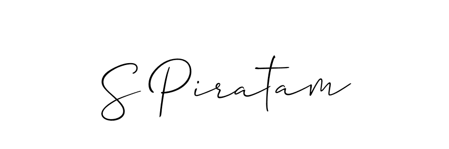 How to make S Piratam name signature. Use Allison_Script style for creating short signs online. This is the latest handwritten sign. S Piratam signature style 2 images and pictures png