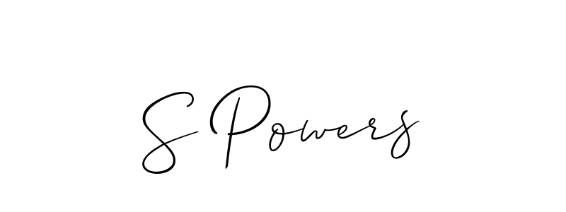 Create a beautiful signature design for name S Powers. With this signature (Allison_Script) fonts, you can make a handwritten signature for free. S Powers signature style 2 images and pictures png