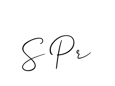 if you are searching for the best signature style for your name S Pr. so please give up your signature search. here we have designed multiple signature styles  using Allison_Script. S Pr signature style 2 images and pictures png
