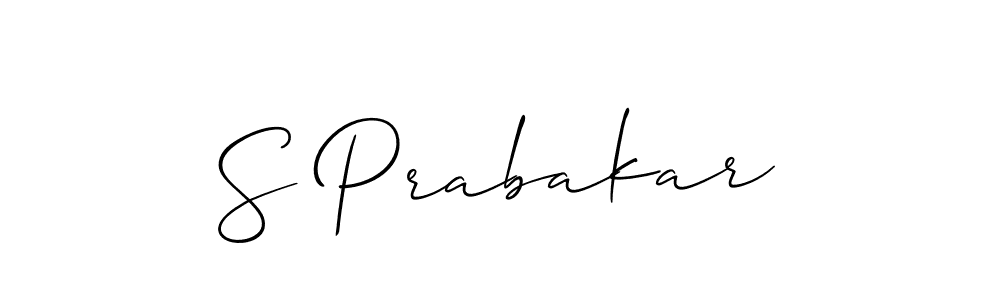 if you are searching for the best signature style for your name S Prabakar. so please give up your signature search. here we have designed multiple signature styles  using Allison_Script. S Prabakar signature style 2 images and pictures png