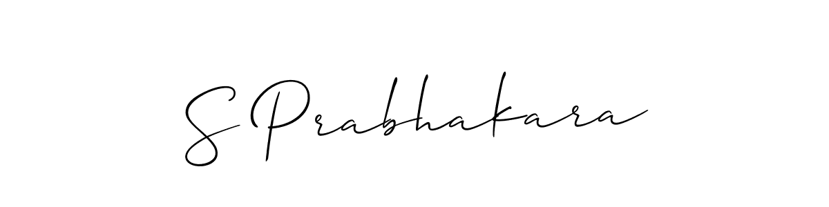 Make a beautiful signature design for name S Prabhakara. With this signature (Allison_Script) style, you can create a handwritten signature for free. S Prabhakara signature style 2 images and pictures png