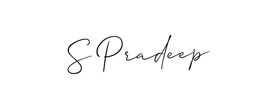 Best and Professional Signature Style for S Pradeep. Allison_Script Best Signature Style Collection. S Pradeep signature style 2 images and pictures png