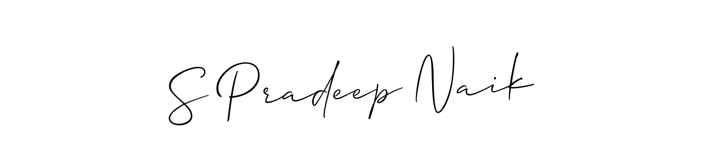 How to make S Pradeep Naik signature? Allison_Script is a professional autograph style. Create handwritten signature for S Pradeep Naik name. S Pradeep Naik signature style 2 images and pictures png