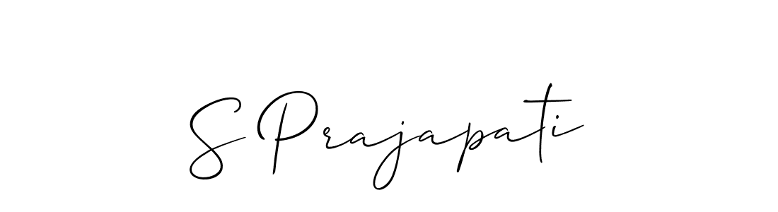 Design your own signature with our free online signature maker. With this signature software, you can create a handwritten (Allison_Script) signature for name S Prajapati. S Prajapati signature style 2 images and pictures png