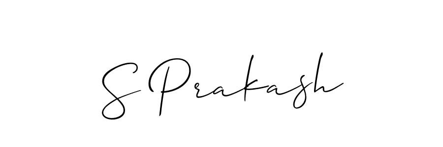 Also You can easily find your signature by using the search form. We will create S Prakash name handwritten signature images for you free of cost using Allison_Script sign style. S Prakash signature style 2 images and pictures png