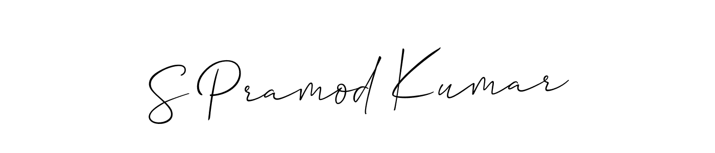 This is the best signature style for the S Pramod Kumar name. Also you like these signature font (Allison_Script). Mix name signature. S Pramod Kumar signature style 2 images and pictures png