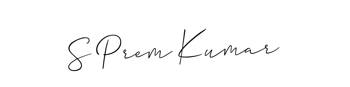 Design your own signature with our free online signature maker. With this signature software, you can create a handwritten (Allison_Script) signature for name S Prem Kumar. S Prem Kumar signature style 2 images and pictures png