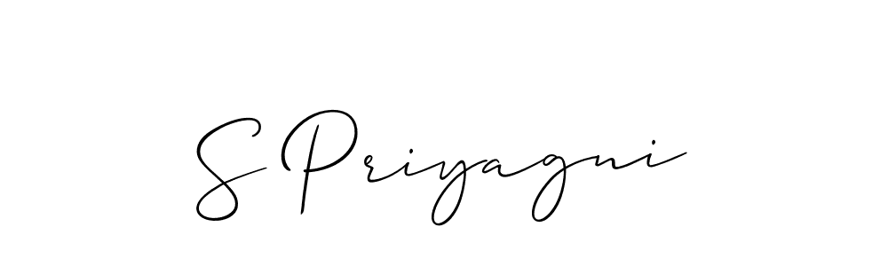 This is the best signature style for the S Priyagni name. Also you like these signature font (Allison_Script). Mix name signature. S Priyagni signature style 2 images and pictures png