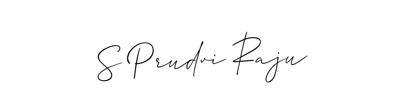 if you are searching for the best signature style for your name S Prudvi Raju. so please give up your signature search. here we have designed multiple signature styles  using Allison_Script. S Prudvi Raju signature style 2 images and pictures png