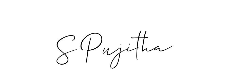 Once you've used our free online signature maker to create your best signature Allison_Script style, it's time to enjoy all of the benefits that S Pujitha name signing documents. S Pujitha signature style 2 images and pictures png