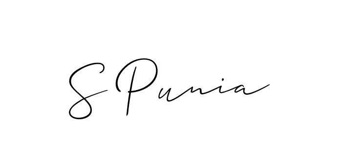 Make a beautiful signature design for name S Punia. Use this online signature maker to create a handwritten signature for free. S Punia signature style 2 images and pictures png