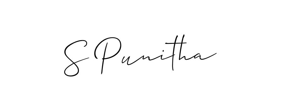 Make a beautiful signature design for name S Punitha. Use this online signature maker to create a handwritten signature for free. S Punitha signature style 2 images and pictures png