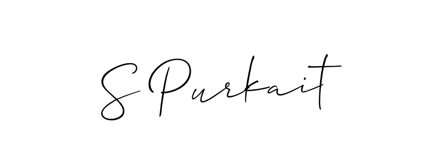 Create a beautiful signature design for name S Purkait. With this signature (Allison_Script) fonts, you can make a handwritten signature for free. S Purkait signature style 2 images and pictures png