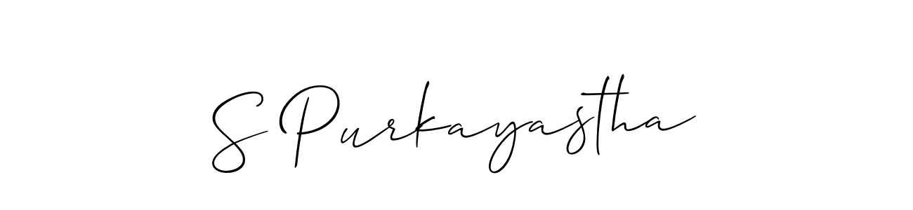 Also You can easily find your signature by using the search form. We will create S Purkayastha name handwritten signature images for you free of cost using Allison_Script sign style. S Purkayastha signature style 2 images and pictures png