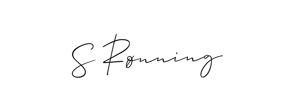 S Rønning stylish signature style. Best Handwritten Sign (Allison_Script) for my name. Handwritten Signature Collection Ideas for my name S Rønning. S Rønning signature style 2 images and pictures png