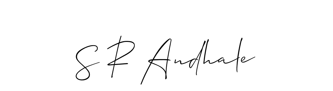 Use a signature maker to create a handwritten signature online. With this signature software, you can design (Allison_Script) your own signature for name S R Andhale. S R Andhale signature style 2 images and pictures png