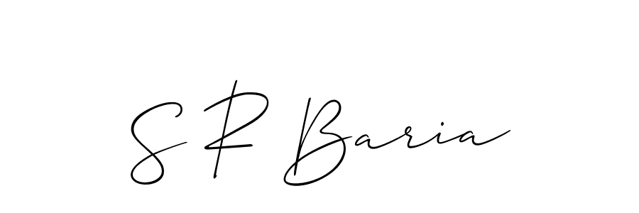 S R Baria stylish signature style. Best Handwritten Sign (Allison_Script) for my name. Handwritten Signature Collection Ideas for my name S R Baria. S R Baria signature style 2 images and pictures png