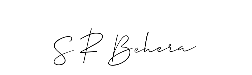 Use a signature maker to create a handwritten signature online. With this signature software, you can design (Allison_Script) your own signature for name S R Behera. S R Behera signature style 2 images and pictures png