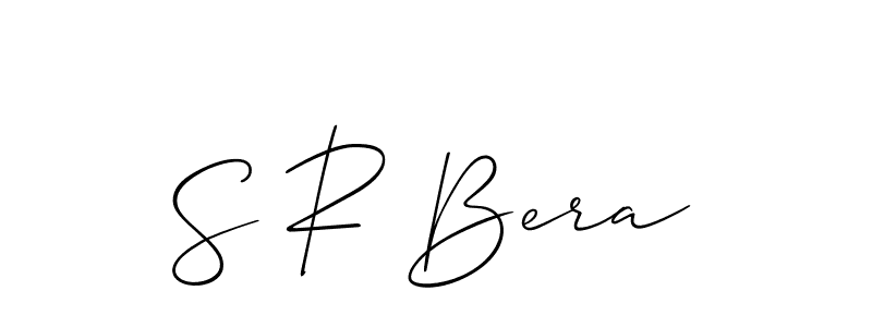 You should practise on your own different ways (Allison_Script) to write your name (S R Bera) in signature. don't let someone else do it for you. S R Bera signature style 2 images and pictures png